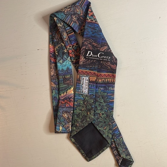 VINTAGE DEM CRAZY MOOSE COLLECTIBLE TIE - Picture 5 of 5